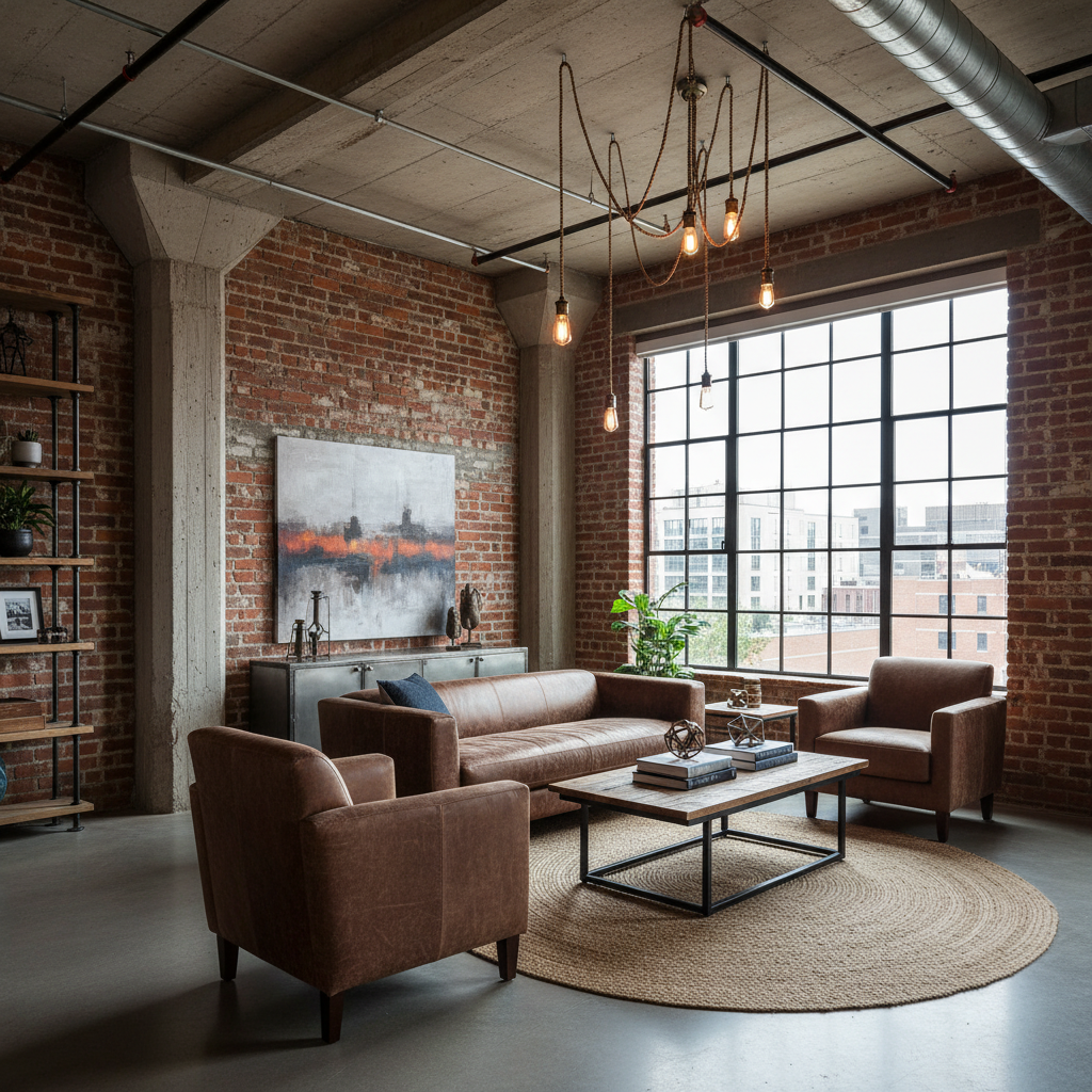 Industrieel Woonkamer Inspiratie