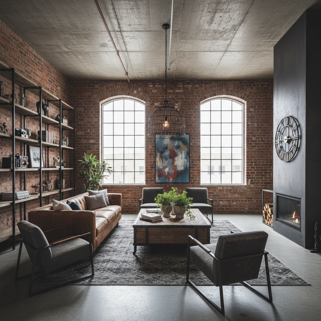 Industrieel Interieur Woonkamer