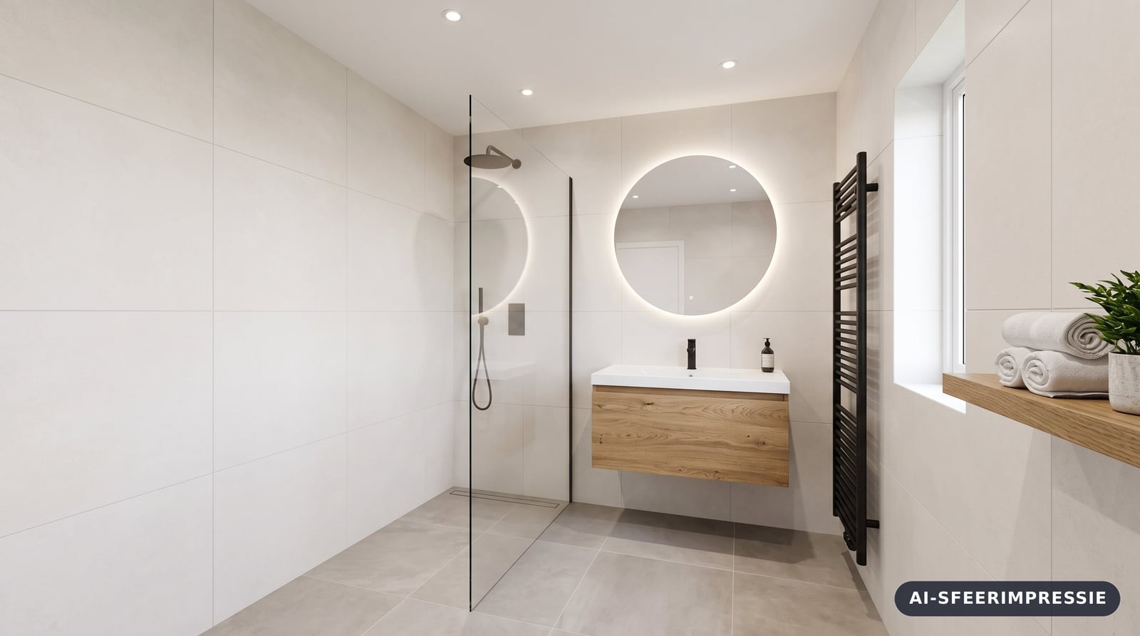 Badkamer, gemoderniseerd na